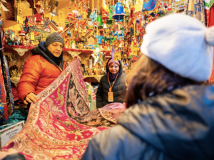 Vendors at the Christmas Market