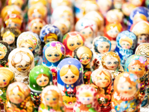 Wooden dolls at the Christkindl Market