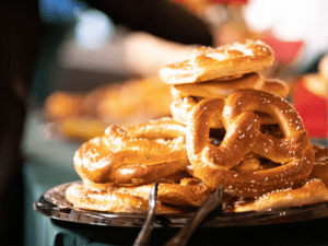 Pretzels at the Stammtisch Table