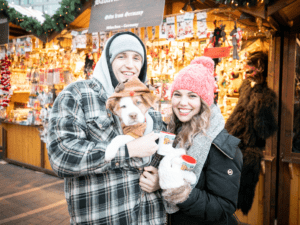 Visitors at the German Christmas Market