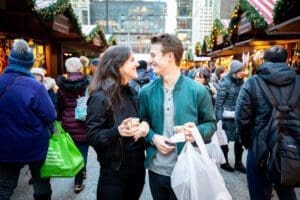 Young Couple at the Christkindlmarket Chicago