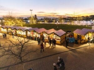 The Aurora Christkindlmarket at Riveredge Park.