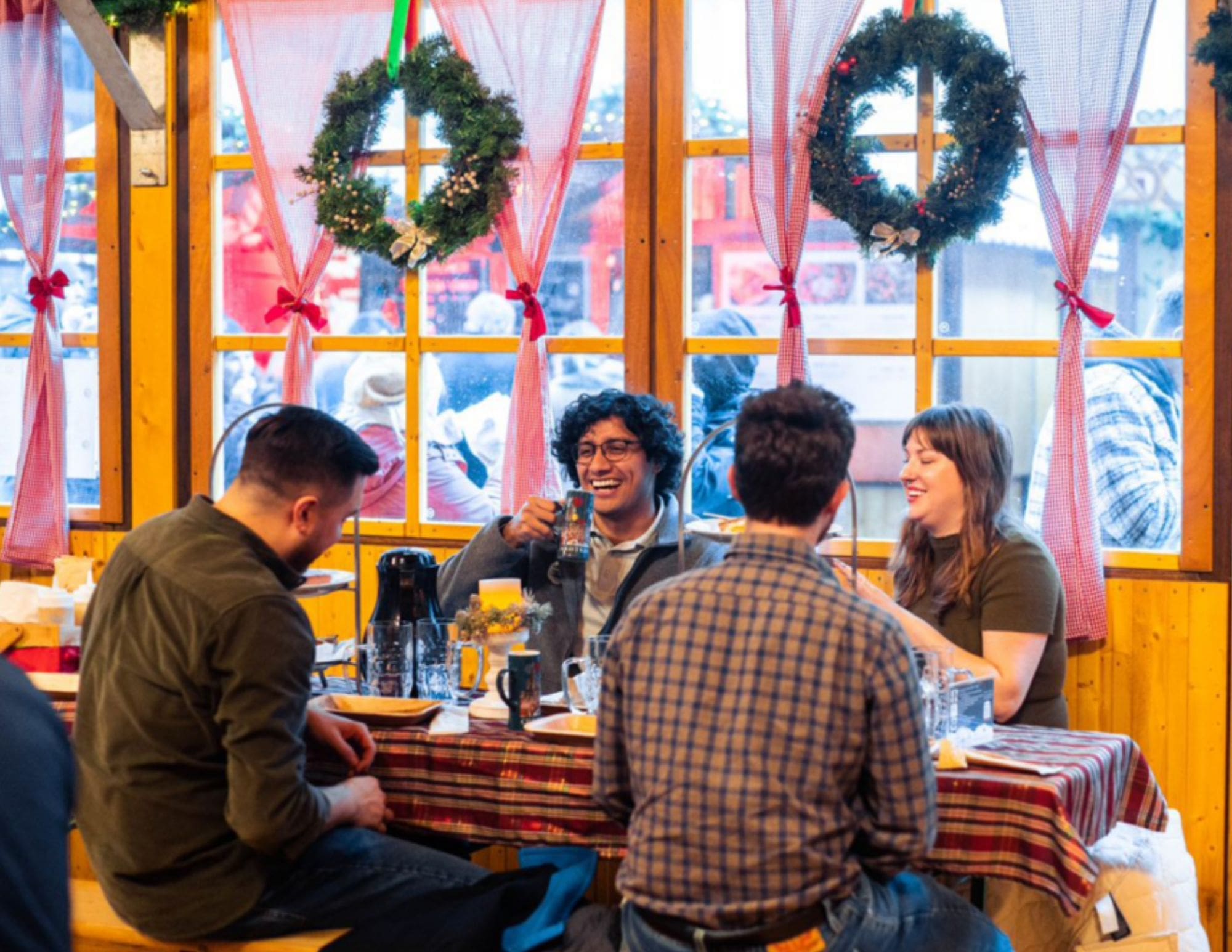 Stammtisch reserved tables at the Christkindlmarket Chicago