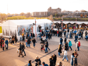 The Aurora Christkindlmarket at Riveredge Park.