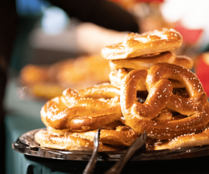 Pretzels at the Stammtisch Table