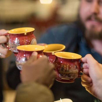 cheers with christkindlmarket mugs