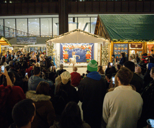 A dance performance at the Christkindlmarket