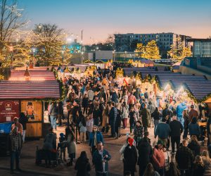 The Aurora Christkindlmarket at Riveredge Park.