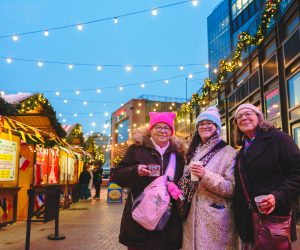 Visitors at the German Christmas Market
